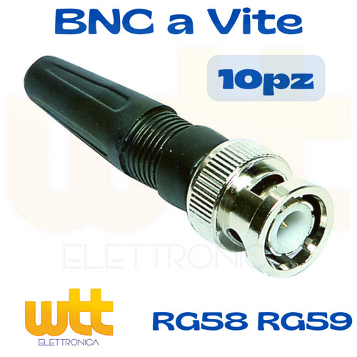 10pz connettore spina - 10pz, bnc