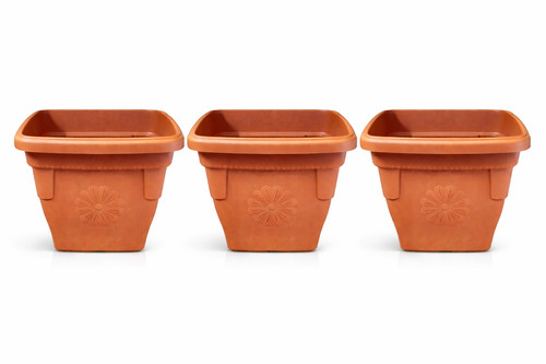 Vaso quadrato plastica - 3x,