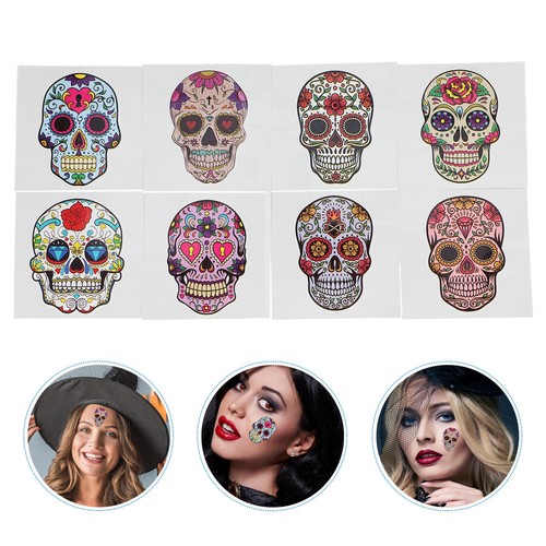 48pcs tatuaggi teschio - 48pcs,