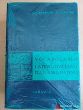 Campanini Carboni VOCABOLARIO LATINO ITALIANO e ITALIANO LATINO 6ª Edizione 1961