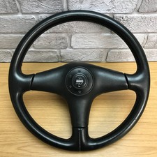 Volante MOMO in pelle nera
