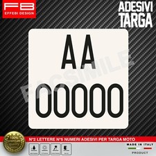 Adesivi Kit TARGA MOTO ENDURO STRADA TURISMO RIPETITRICE NUMERI LETTERE 7 pezzi 