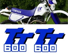 Adesivi serbatoio TT 600 BLU 83/92 59x - tank stickers decal enduro cross