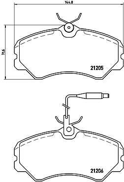 Brembo p23023 kit - kit, pastiglie