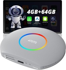 CB6 CarPlay AI Box 2025 Wireless CarPlay & Android Auto, Compatibile con YouTube