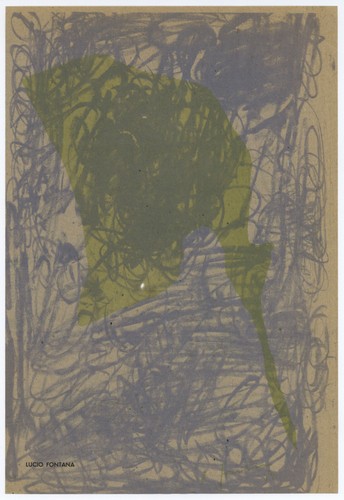 Lucio fontana litografia - lucio,