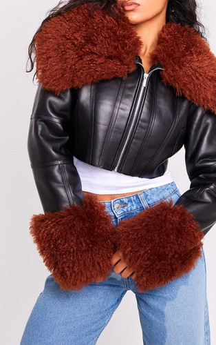 Giacca ecopelle corsetto - giacca,