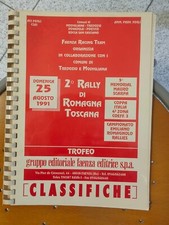 2° RALLY DI ROMAGNA E TOSCANA  1991  Classifiche  Libro dei tempi