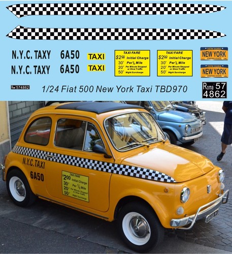 Decals per fiat 500 new - 1/24,