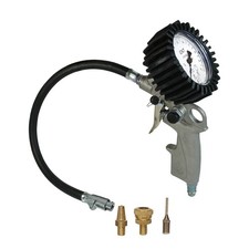 Riempitore pneumatici DF tarato, manometro aria con locomotiva Quik brevettata e 3 adattatori