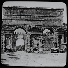 PORTA MAGGIORE ROME ITALY C1890 PHOTO Magic Lantern Slide ROMAN CITY GATE