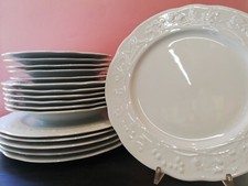 TOGNANA 18 PIATTI FOREST FRUIT FIORI DECORO RILIEVO PIANI FONDI DOLCE PORCELLANA