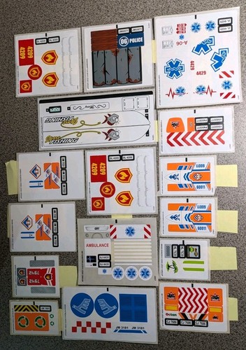 Lotto fogli adesivi lego - 16,