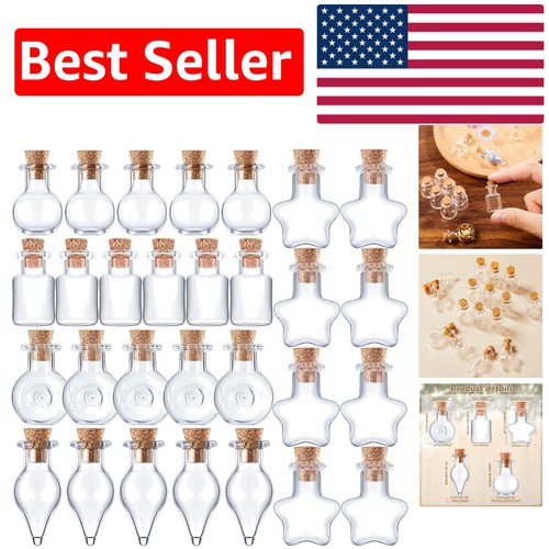 Handmade mini glass bottles - 50,
