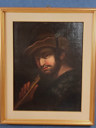 Dipinto antico suonatore di - dipinto,