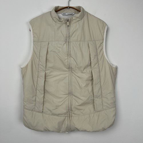 Gilet imbottito panna - , zara