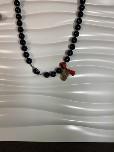 Collana lunga perle nere