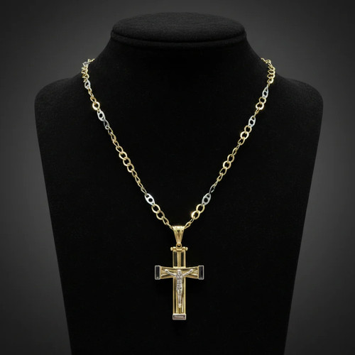 Collana con crocifisso - collana,