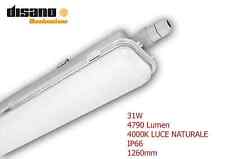 PLAFONIERA STAGNA DISANO THEMA LED 31W 4790 Lumen 1260mm IP66 4000K NATURALE