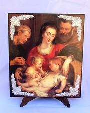 Sacra famiglia quadro su legno