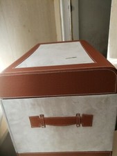 Baule Cuoio E Legno Con Tre