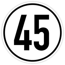 Adesivo Cartello Velocità "45