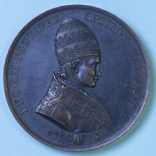 LEONE XII MEDAGLIA 1828 RICOSTRUZIONE BASILICA SAN PAOLO SPL BRONZO PUTINATI