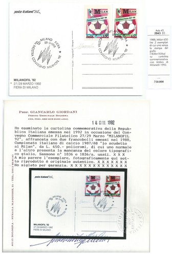 Italia 1992 cartolina uffciale - italia,