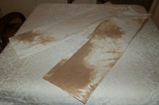 Marella - Pantalone donna, Bianco e  nocciola, 50 lino 50 cotone,tg 42, usato