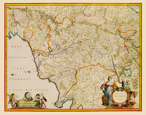 Mappa storica regione - mappa,