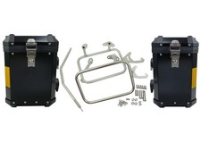 Set valigie alluminio nero per