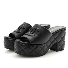 Sandali Chanel 2025 neri pelle