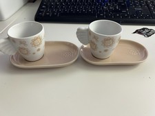 2 Tazzine per il caffè + piattino Thun Originali in Porecellana