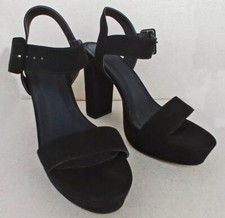 Sandali in velluto sintetico tacco 13 cm taglia 41