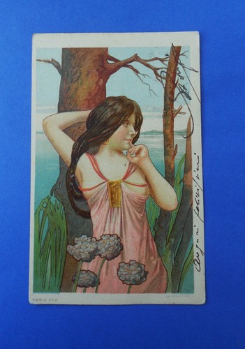Cartolina postcard art nouveau - postcard,