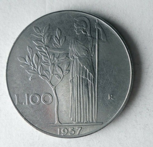 1957 italy 100 lire high - 1957,