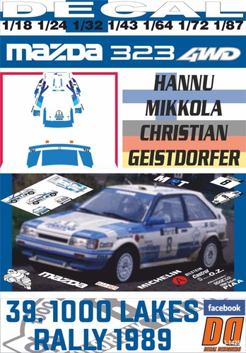 Decal mazda 323 4wd - decal, h.mikkola