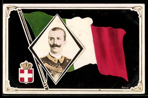 Italia bandiera - re, d'italia,
