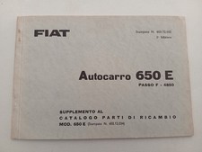 Fiat Autocarro 650 E Passo F - 4850  Supplemento CATALOGO RICAMBI anno 1964