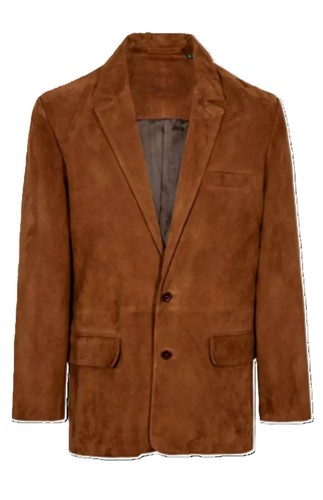 Blazer pelle scamosciata
