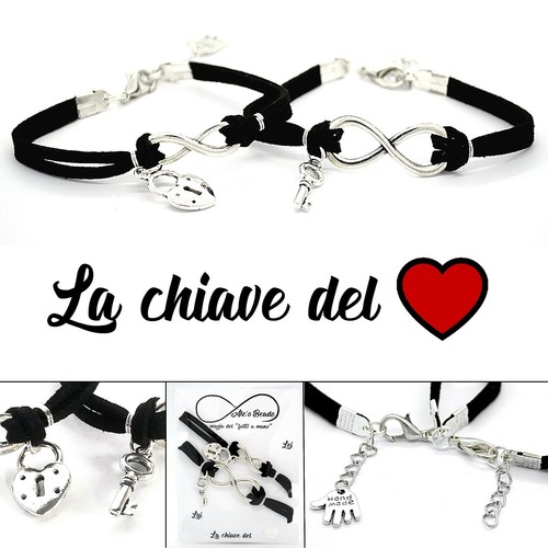 Bracciale chiave lucchetto - chiave, e