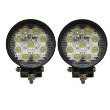 Coppia Di Fari 27W Rotondi A Led Da Lavoro 9 Led Da 3W Di Profondità Auto Barca