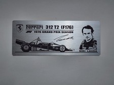 Targa Targa Targa Nome Metallo 1/12 Ferrari 312T2 F1 Niki Lauda 1976 per Tamiya MFH ecc