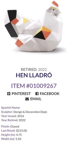 Gallina geometrica lladro - gallina,