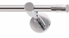 BASTONE PER TENDE ACCIAIO INOX CON SCIVOLI O ANELLI COMPLETO DI TUTTO, SATINATO.