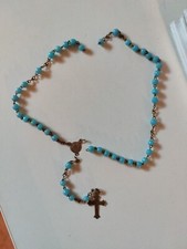 Corona del Rosario antica, Madonna del Rosario, perline azzurre, parti mancanti
