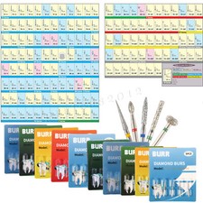 50 DENTAL FRESE DIAMANTATE PER TURBINA DENTISTA ODONTOTECNICO FG 1.6mm Burs