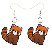 Orecchini Panda Rosso Fatti a