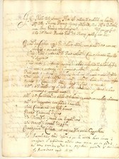 1650 PERUGIA Inventario biancheria e corredo della defunta Irene PEROTTI