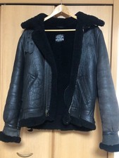 Giacca da volo Schott Bros pelle di pecora B-3 nera anni 80-90 taglia 34 Giappone usata